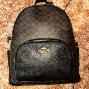 Coach Men's Signature Brown and Black Backpack